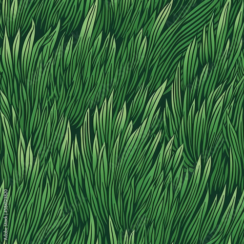 A seamless pattern of Easter grass. generative ai.