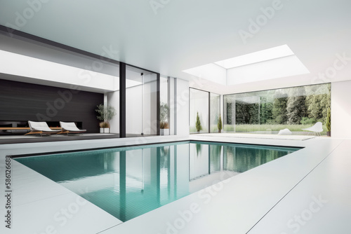 Generative AI luxury house with swimming pool © quemirasbobo