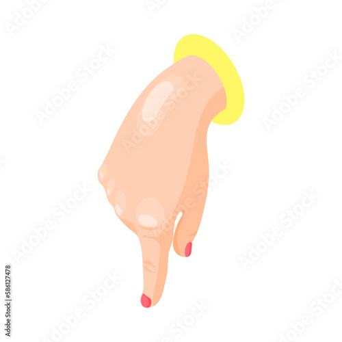 Isometric Female Hand Gesture