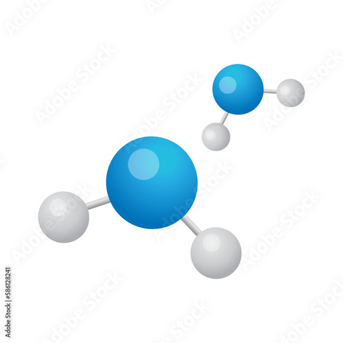 Flat Molecule Illustration