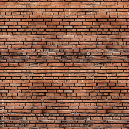 Seamless pattern of an old brick wall with cracks. Bricks background. Perfect for wallpaper, web backgrounds. Good quality for repeating design. Generative AI. Edited in photoshop.