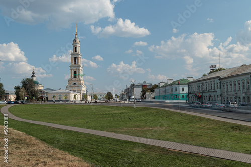 View of the city center of Kolomna and the large bell tower.