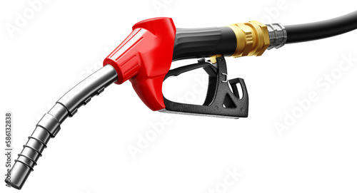 Red gasoline pump	
