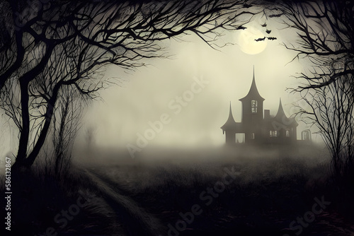 Halloween spooky background.