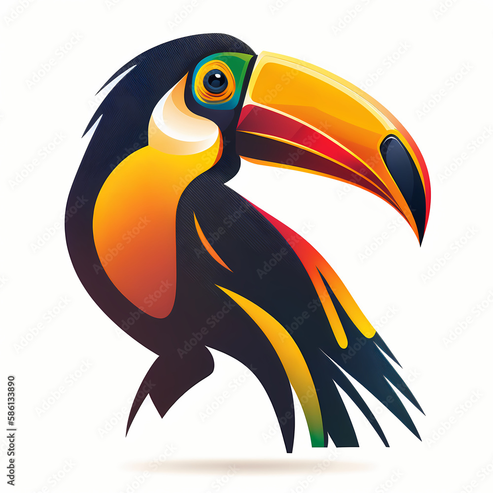 Obraz premium Toucan Logo. Generative AI
