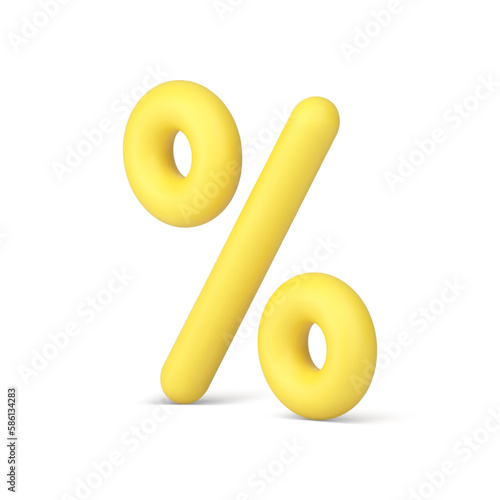 Sale discount percentage symbol 3d icon shopping retail commerce financial deal isometric vector