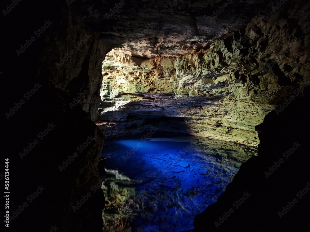 Poco Encatado cave in Chapada Diamantina region Brazil