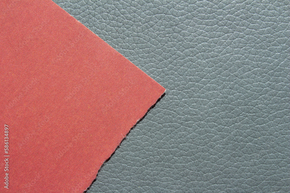 Fototapeta premium Red torn paper background with copy space