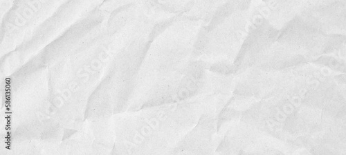 Abstract white crumpled and creased recycle paper texture background