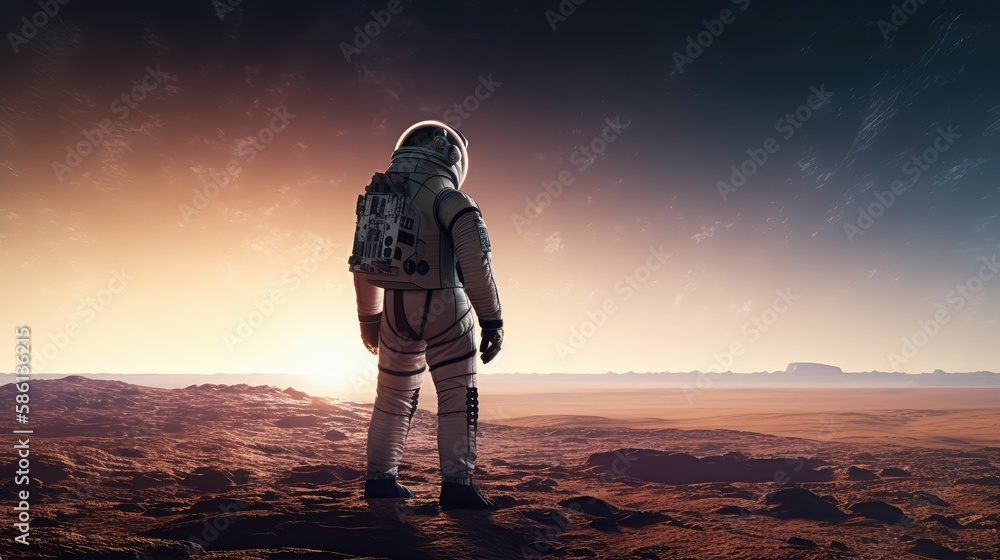 astronaut in the desert, generative AI