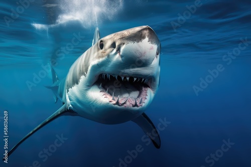 great white shark, generative AI © legendexpert