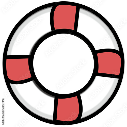 Swimming rings necessary for playing in the beach in summer