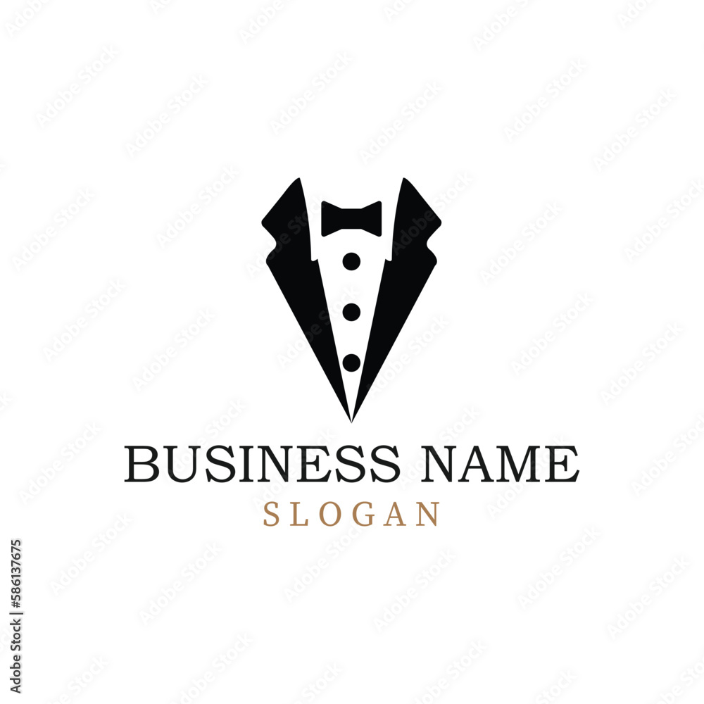 TUXEDO LOGO GRAPHIC MODERN SHAPESYMBOL VECTOR