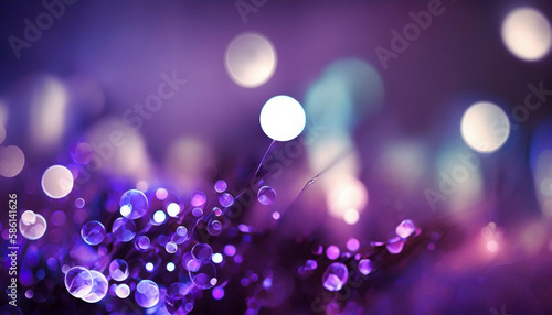 purple christmas lights, Generative AI