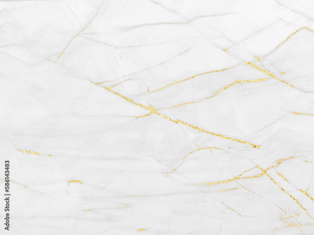 Obraz premium White and gold marble texture background design for your creative design, Horizontal image. 