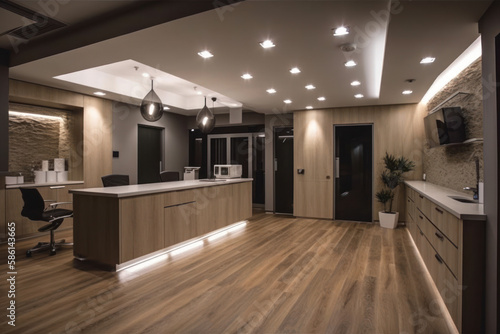 modern kitchen interior luxury room