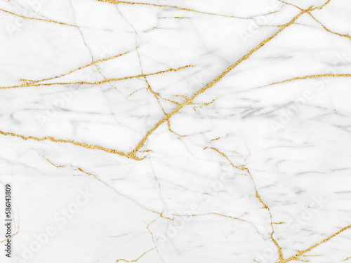 White and gold marble texture background design for your creative design, Horizontal image. 