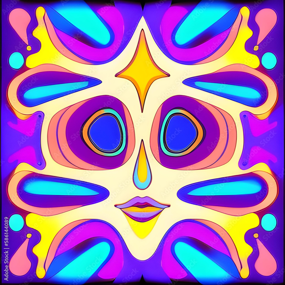 Obraz premium Psychic Waves: Intuitive and Spiritual Portrait of a Woman