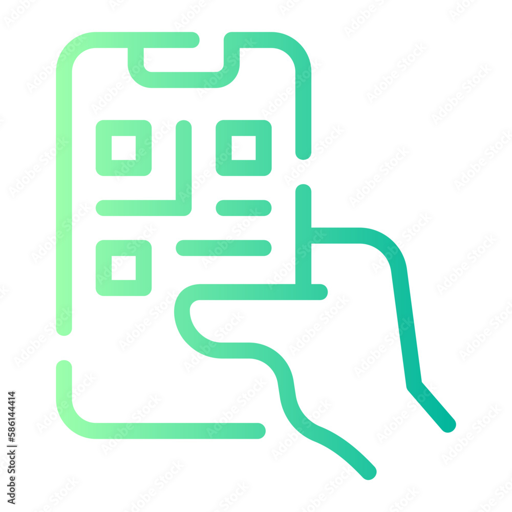 qr code gradient icon qr code gradient icon