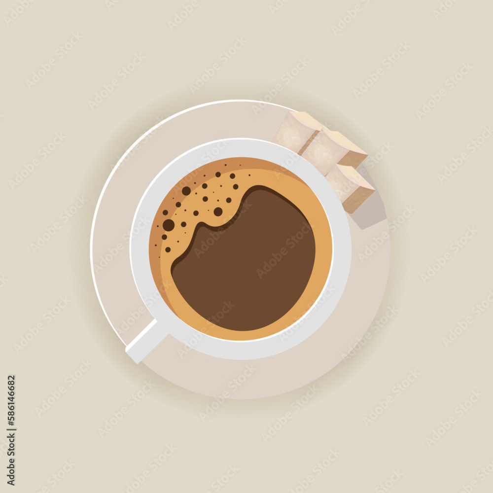 Coffee and Turkish delight, vector illustration Coffee and Turkish delight, vector illustration