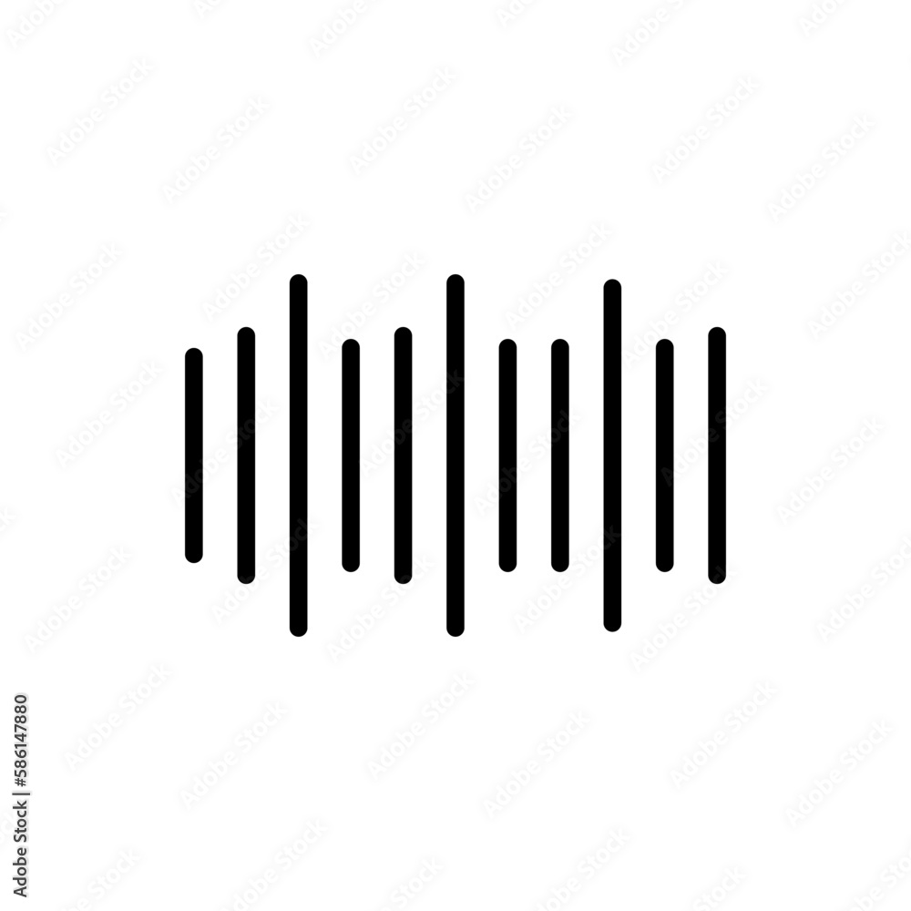 A voice message. Line icon, black, voice message icon. Vector. A voice message. Line icon, black, voice message icon. Vector.