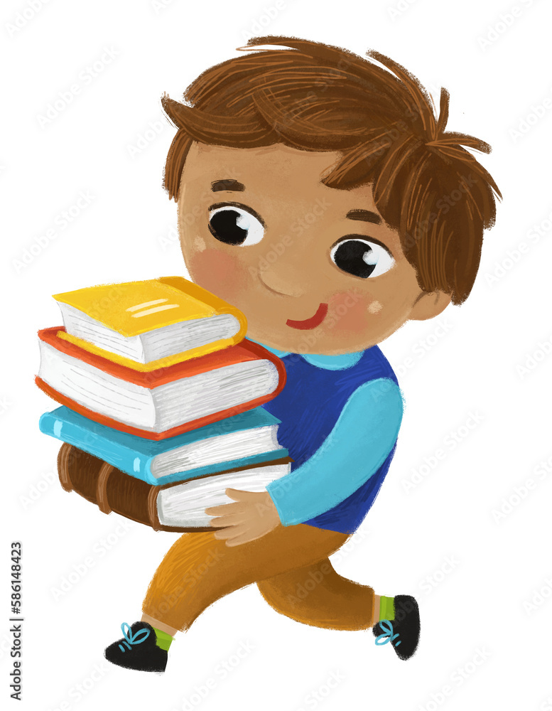 cartoon child kid boy pupil going to school learning childhood illustration for kids cartoon child kid boy pupil going to school learning childhood illustration for kids