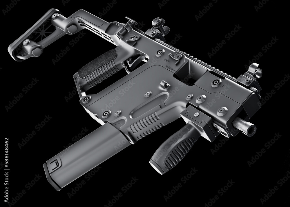 3d model of weapon isolated on the background