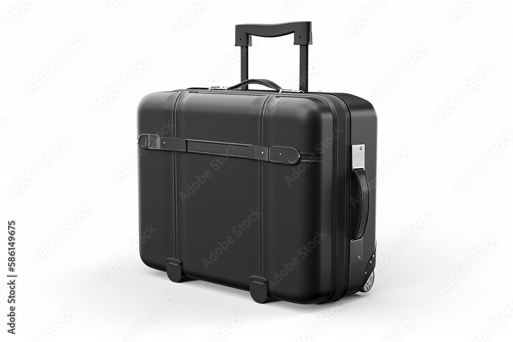 Suitcase on wheels for tourism, travel. AI generated. Suitcase on wheels for tourism, travel. AI generated.