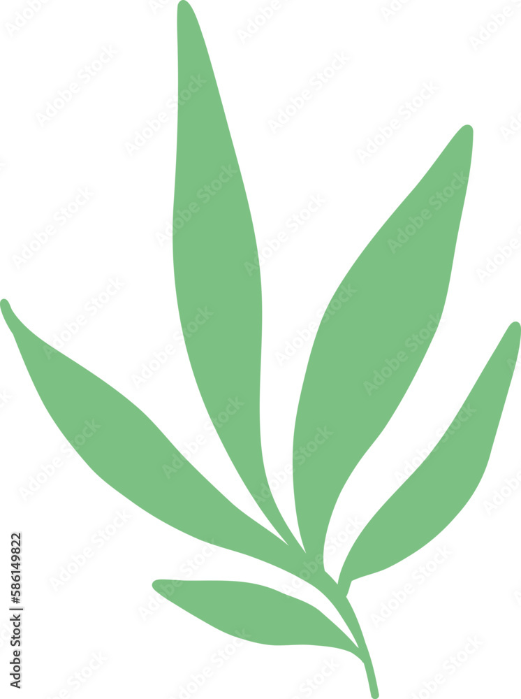 Obraz premium colorful leaf doodle graphic