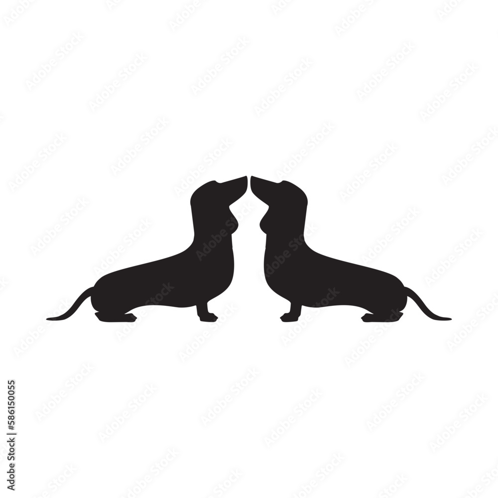 dogs family love, logo icon