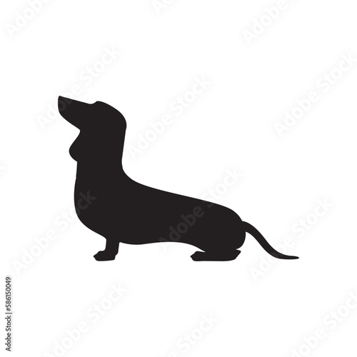 dachshund dog, logo element