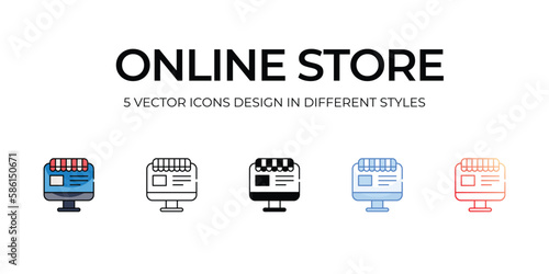 Online Store icon. Suitable for Web Page, Mobile App, UI, UX and GUI design.