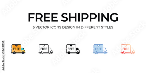 Free Shipping icon. Suitable for Web Page, Mobile App, UI, UX and GUI design.