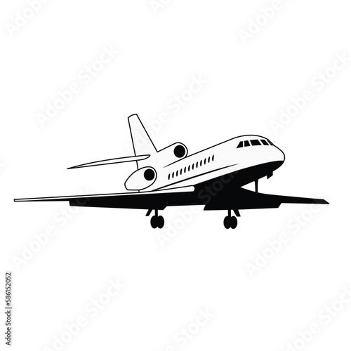 private jet transportation black and white