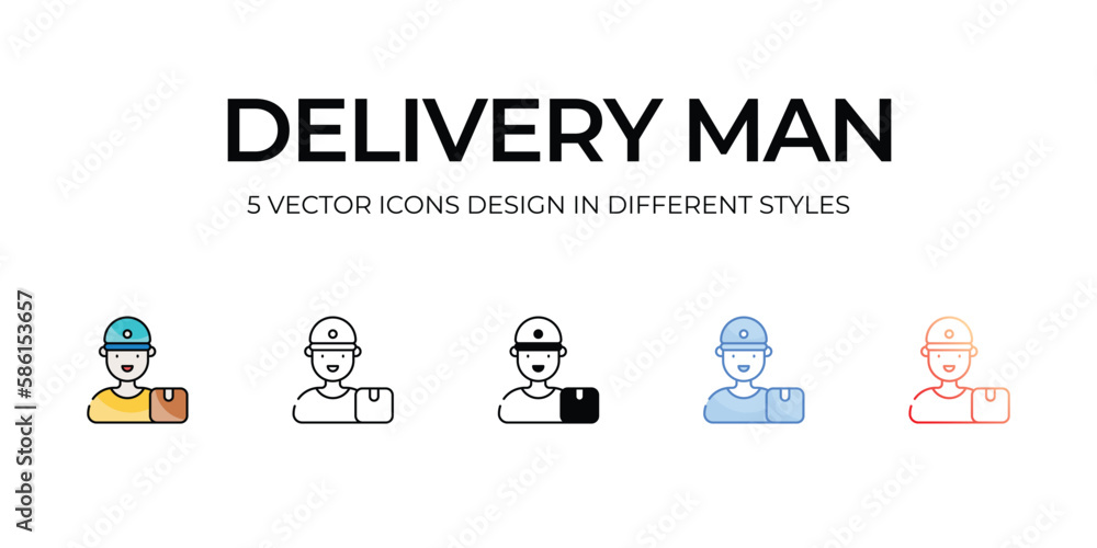 Delivery Man icon. Suitable for Web Page, Mobile App, UI, UX and GUI design. Delivery Man icon. Suitable for Web Page, Mobile App, UI, UX and GUI design.