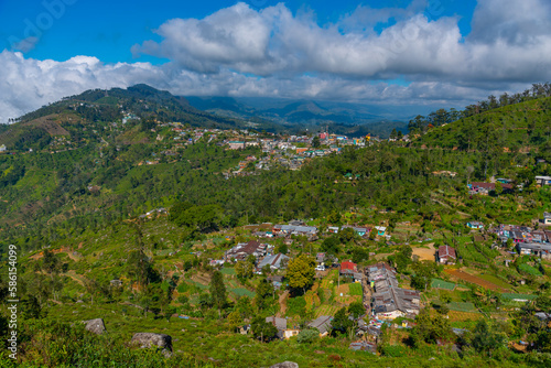 Panorama view of Haputale at Sri Lanka photo