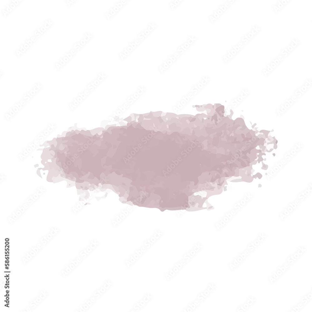 Colorful watercolor brush isolate on white, PNG.