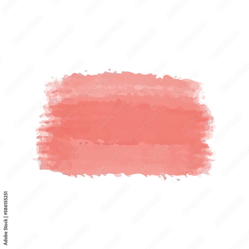 Colorful watercolor brush isolate on white, PNG.