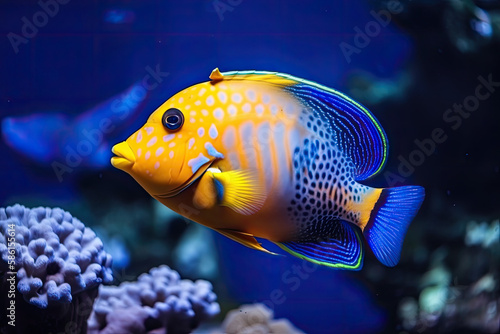 tropical fishes in the coral reef, generative AI © Kien