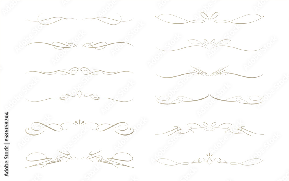 Obraz premium 飾り罫のセット