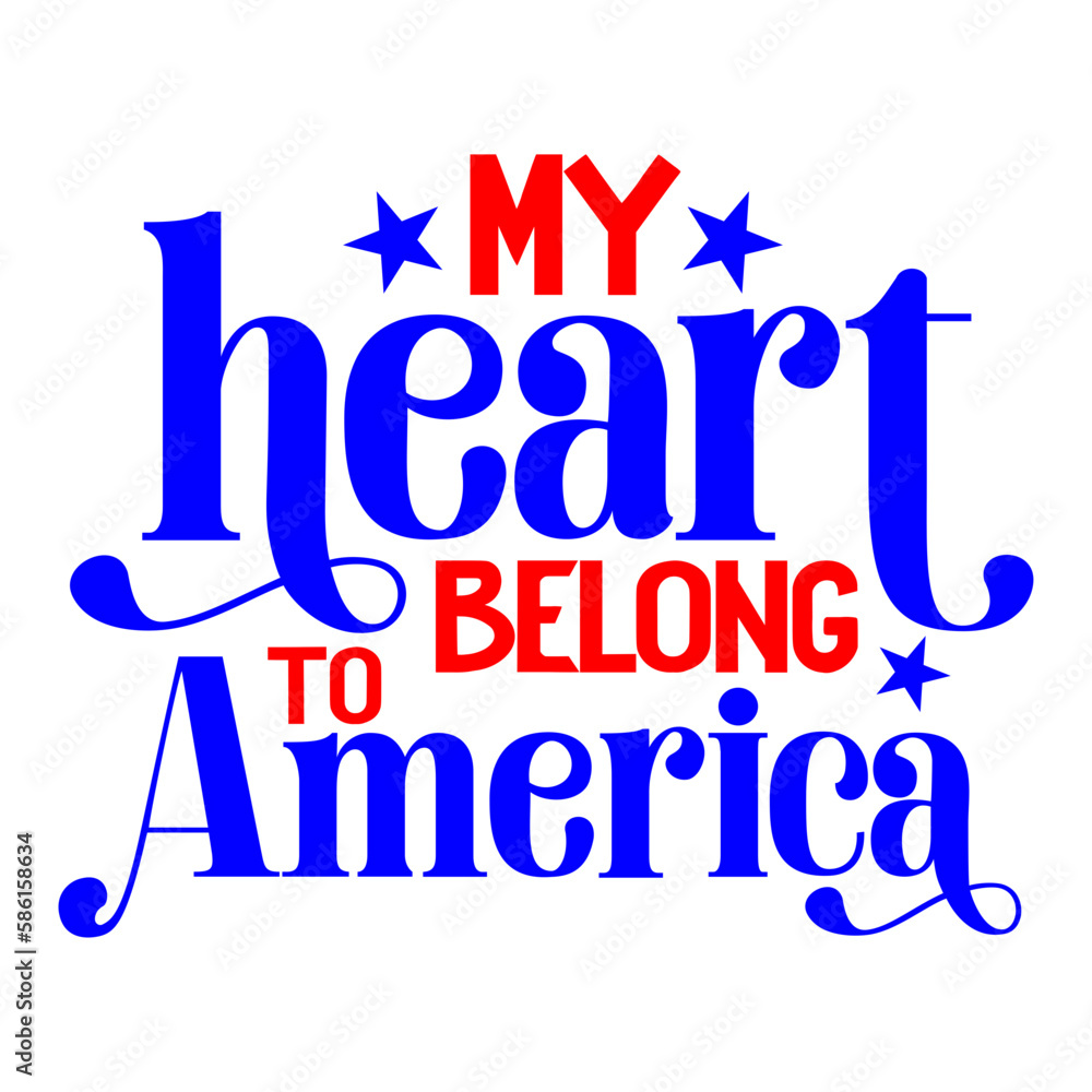 My heart belong to America svg