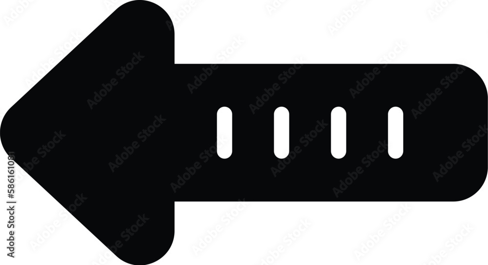 Arrow Left icon vector stock. Arrow Left icon vector stock.