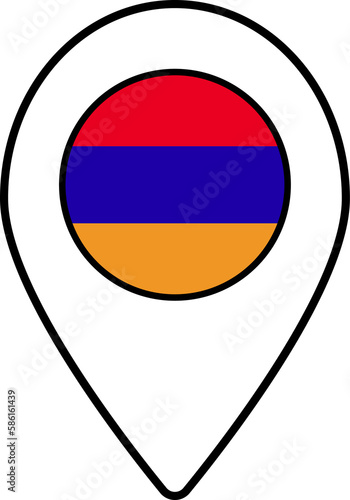 Free Download Armenia flag map pin navigation icon. - GFXLoad