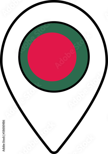 Free Download Bangladesh flag map pin navigation icon. - GFXLoad