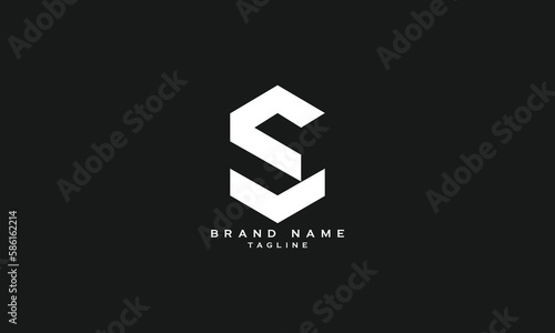 SL, LS, Abstract initial monogram letter alphabet logo design
