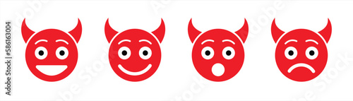 happy smiley face emoticon evil for app and website