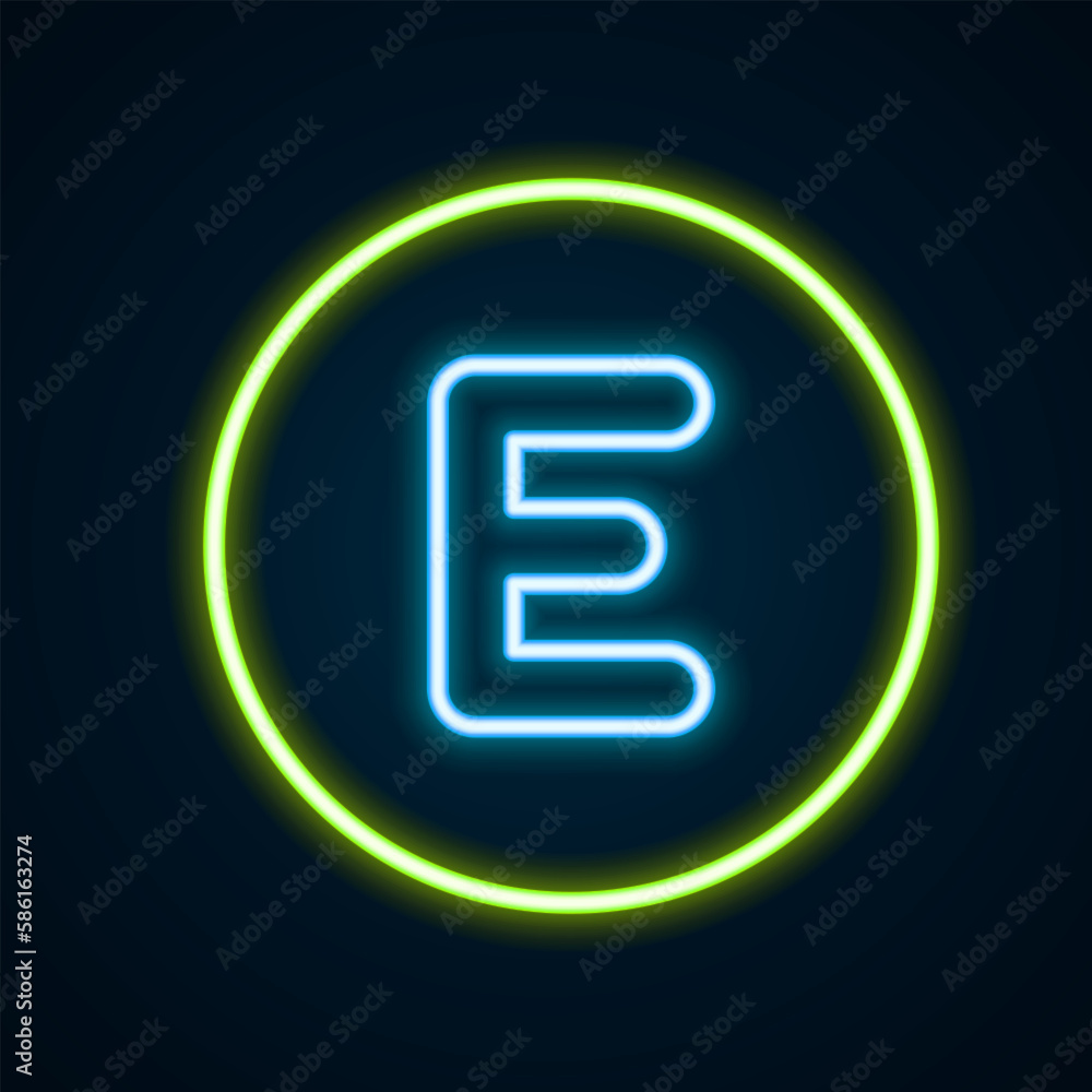 Glowing neon line Compass west icon isolated on black background. Windrose navigation symbol. Wind rose sign. Colorful outline concept. Vector Glowing neon line Compass west icon isolated on black background. Windrose navigation symbol. Wind rose sign. Colorful outline concept. Vector