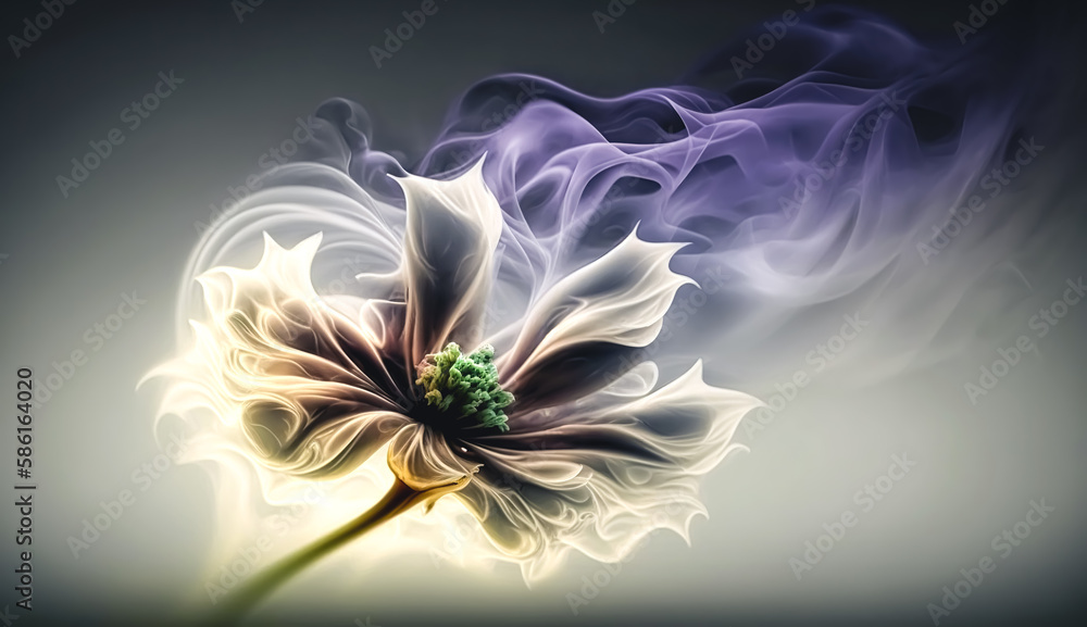 Abstract background with fabulous flowers, generative AI. Abstract background with fabulous flowers, generative AI.