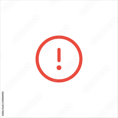 Round Attention red sign wi...
