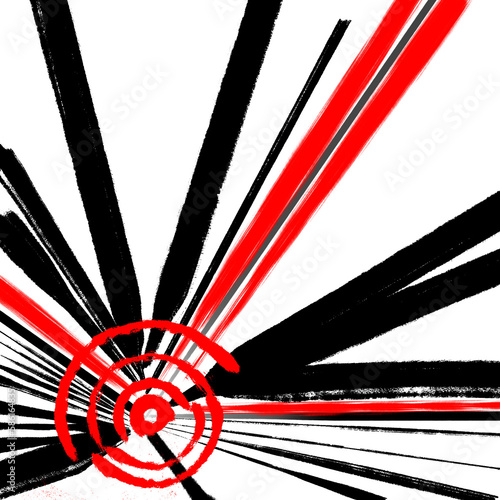 black, red and white background